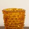 Rostrato Amber and Crystal Murano Glass Vase, Italy 9