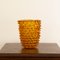 Rostrato Amber and Crystal Murano Glass Vase, Italy, Image 10