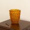 Rostrato Amber and Crystal Murano Glass Vase, Italy, Image 3
