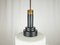 Mid-Century Modern Black Metal, Brass & Opaline Glass Pendant Lamp in the Style of Stilnovo, 1950s 5