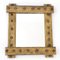 French Brutalist Riveted Mirror in Gold Metal, 1970 1