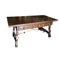 19th Century Spanish Walnut Dining Table with 2 Drawers in the Waist, Image 4