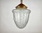 Lámpara de techo vintage de vidrio esmerilado y latón, años 50, Imagen 3