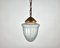 Vintage Frosted Glass & Brass Ceiling Light, Belgium, 1950s, Image 2