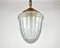 Vintage Frosted Glass & Brass Ceiling Light, Belgium, 1950s, Image 4