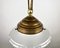 Vintage Frosted Glass & Brass Ceiling Light, Belgium, 1950s, Image 5