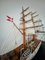 Dänisches Vintage Modell Danmark Schiff aus Holz 11