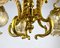 Vintage Gilt Brass & Glass Chandelier, Belgium, 1980s, Image 5