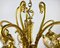 Vintage Gilt Brass & Glass Chandelier, Belgium, 1980s 6