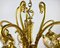 Vintage Gilt Brass & Glass Chandelier, Belgium, 1980s, Image 6