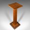 Antique English Victorian Oak Bust Stand, 1870s 6