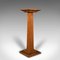 Antique English Victorian Oak Bust Stand, 1870s 1