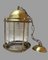 Lámpara colgante vintage de latón, 1920, Imagen 1