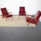 Armchairs in Wood & Velvet attributed to Ico & Luisa Parisi, 1950s, Set of 3 6