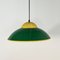 Green & Yellow Ceiling Light in Perforated Metal, 1970s 5