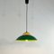 Green & Yellow Ceiling Light in Perforated Metal, 1970s 6