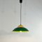 Green & Yellow Ceiling Light in Perforated Metal, 1970s, Image 6