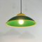 Green & Yellow Ceiling Light in Perforated Metal, 1970s 4