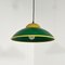 Green & Yellow Ceiling Light in Perforated Metal, 1970s 1