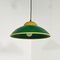 Green & Yellow Ceiling Light in Perforated Metal, 1970s, Image 1