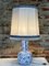 Vintage Blue And White Earthenware Lamp, 1980s, Image 7