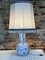 Vintage Lampe aus Steingut in Blau & Weiß, 1980er 2