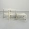 White Demetrio 45 Stacking Side Tables by Vico Magistretti for Artemide, 1970s, Set of 3 2