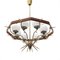 Chandelier with Brass Details, 1950s, Image 1