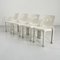 Weiße Selene Stühle von Vico Magistretti für Artemide, 1970er, 4er Set 2
