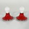 Red Teti Wall Lamps by Vico Magistretti for Artemide, 1970s, Set of 2, Image 1
