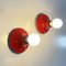 Red Teti Wall Lamps by Vico Magistretti for Artemide, 1970s, Set of 2 2