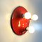 Rote Triteti Wandlampe von Vico Magistretti für Artemide, 1960er 4