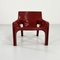 Burgundy Vicar Lounge Chair by Vico Magistretti for Artemide, 1970s 2