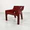 Burgundy Vicar Lounge Chair by Vico Magistretti for Artemide, 1970s 1