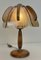 Lampada da tavolo in teak e vetro ambrato di Hustadt Leuchten, anni '60, Immagine 2