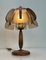 Lampada da tavolo in teak e vetro ambrato di Hustadt Leuchten, anni '60, Immagine 3