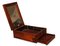 19th Century Rosewood and Brass Bound Mens Grooming Box with Internal Mirror and Drawer 3