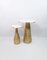 Side Tables with White Rock Crystal and Brass Top from Ginger Brown, Set of 2 1