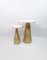 Side Tables with White Rock Crystal and Brass Top from Ginger Brown, Set of 2, Image 1