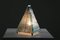 Glas & Metall Pyramid Tischlampe, 1970er 8