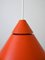 Scandinavian Orange Suspension Lamp, 1960s 2