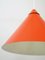Scandinavian Orange Suspension Lamp, 1960s, Image 4
