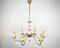 Vintage Ceramic & Gilt Brass Chandelier, Image 1