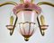 Vintage Ceramic & Gilt Brass Chandelier, Image 4