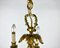 Lámpara de araña vintage de bronce dorado, Francia, Imagen 8