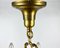 Lámpara de araña vintage de bronce dorado, Francia, Imagen 9
