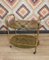 Gold and Glass Oval Bar Trolley, 1970s, Image 1
