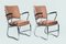 Mid-Century Steel Tube and Leather Armchairs, 1950s, Set of 2, Image 1