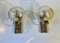 Danish Modern Smoke Glass and Brass Soap Bubble Wall Sconces, Set of 2, 1960s, Set of 2 1