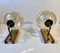 Danish Modern Smoke Glass and Brass Soap Bubble Wall Sconces, Set of 2, 1960s, Set of 2 5